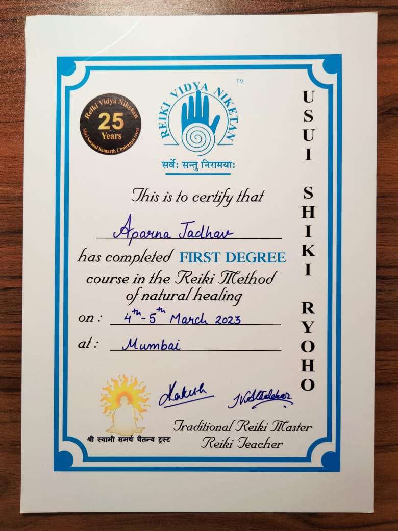 Reiki - 1st level Certification